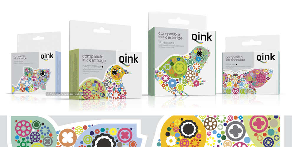 Разработка упаковки для совместимых картриджей бренда QINK